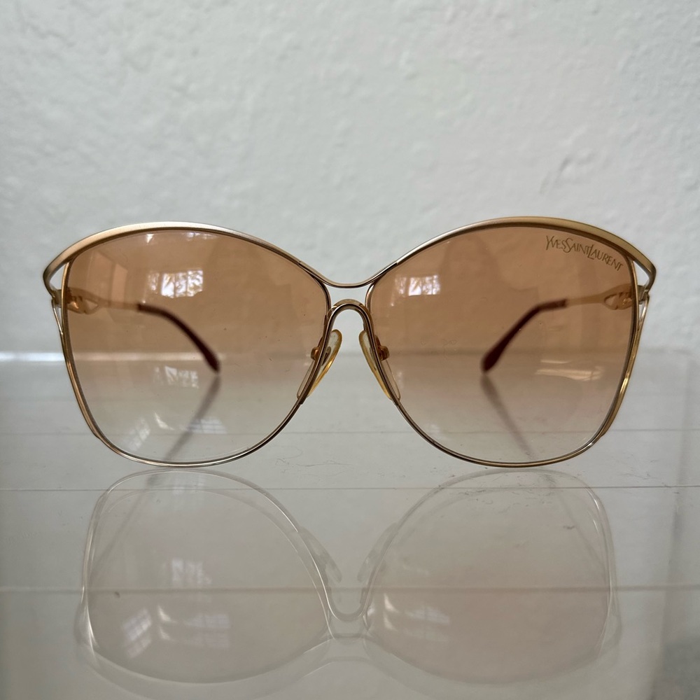 Vintage Yves Saint Laurent Paris Sunglasses - Late 1970s Early 80s Studio 54 Era - Picture 3 of 11